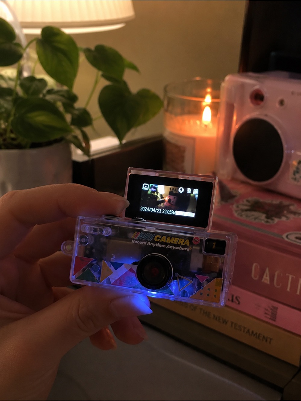Transparent Mini Digital Camera / video recorder / audio with Flip LCD screen